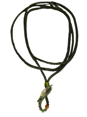 thin cord necklace on khaki with olive 🍃