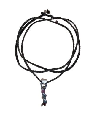 thin cord necklace (multi jewelry) on coal with 🐍 & ❤️