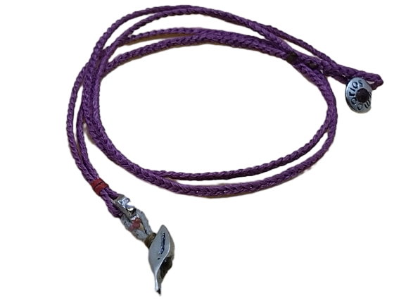 thin cord necklace (multi jewelry) on purple with 🌼 & 🍃