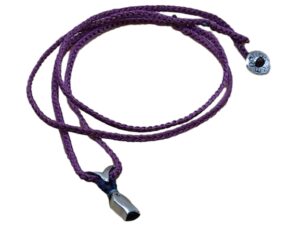 thin cord necklace (multi jewelry) on purple with seagull & 🐟