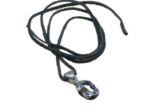 thin cord necklace (multi jewelry) on khaki with ❤️ & carabiner.